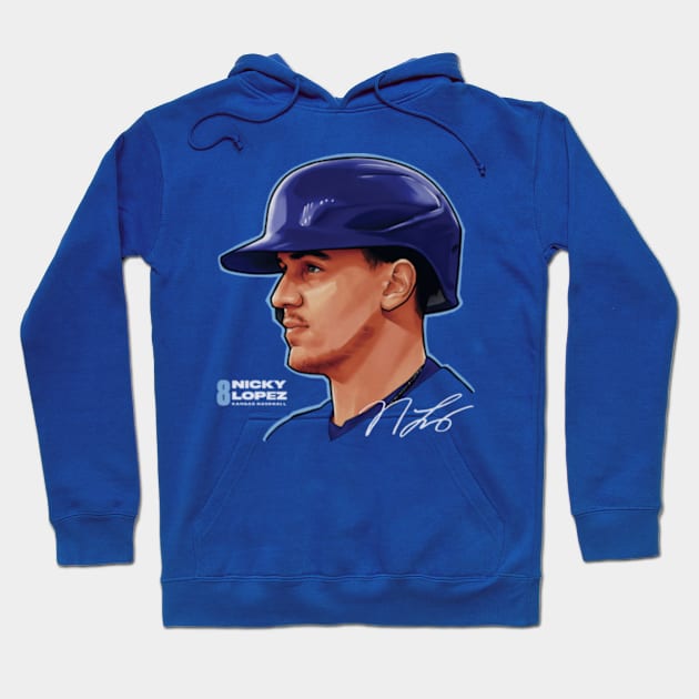 Nicky Lopez Kansas City Profile Hoodie by danlintonpro